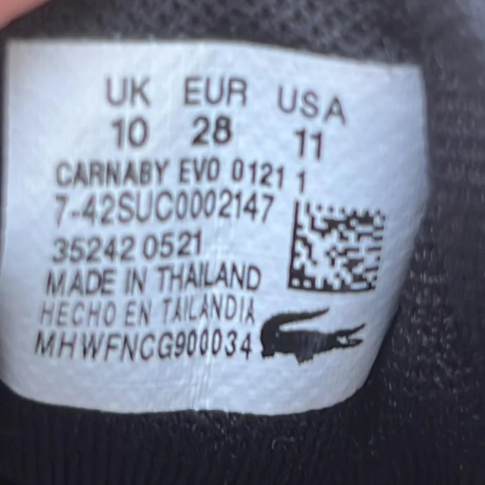 Lacoste Carnaby White/Blue Pro Sneakers Toddler Size 11